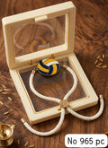 Swastik Plantable Eco-Friendly Handmade Cork Rakhi With Roli Chawal