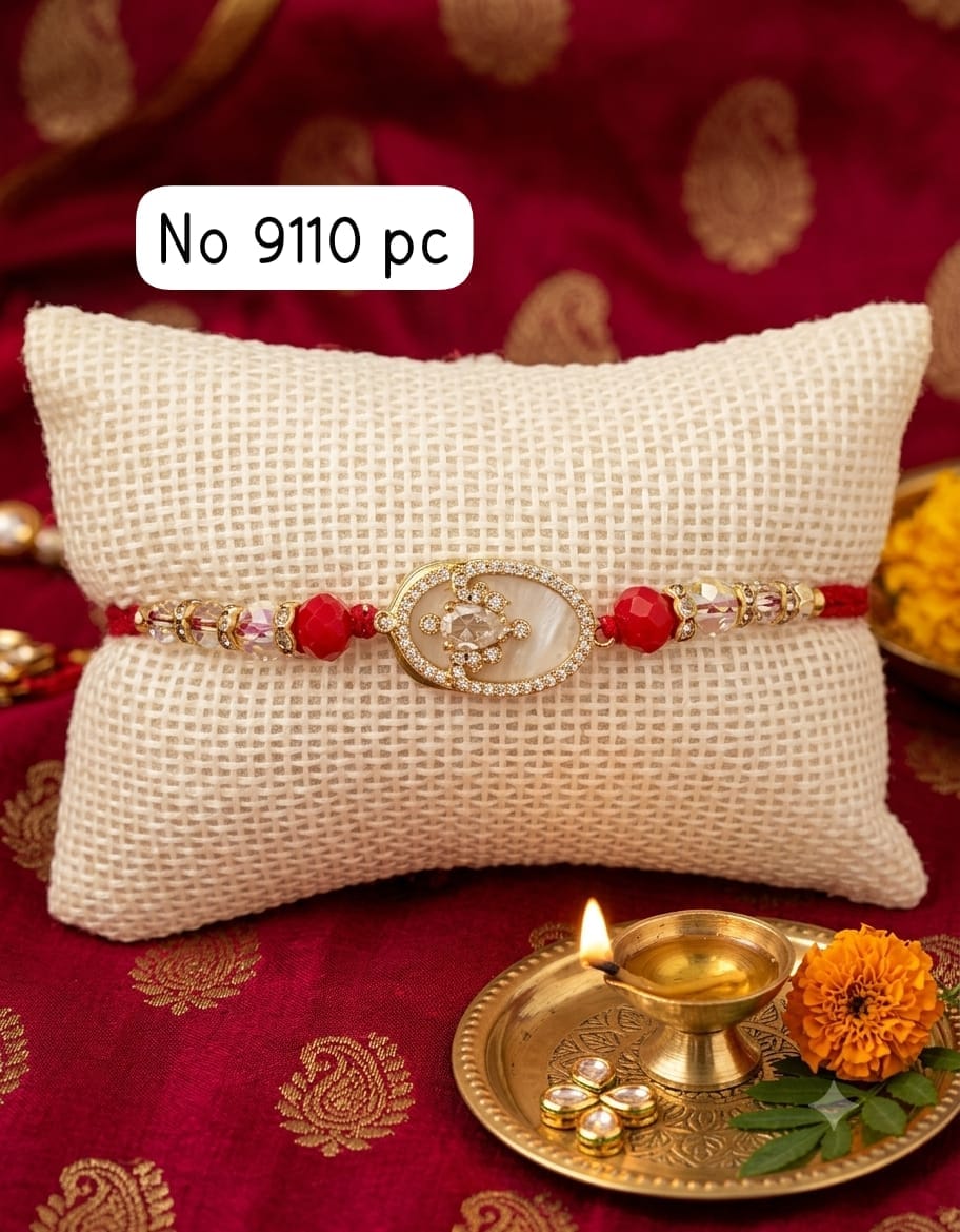 Handmade Panda Felt Kids Rakhi With Roli Chawal