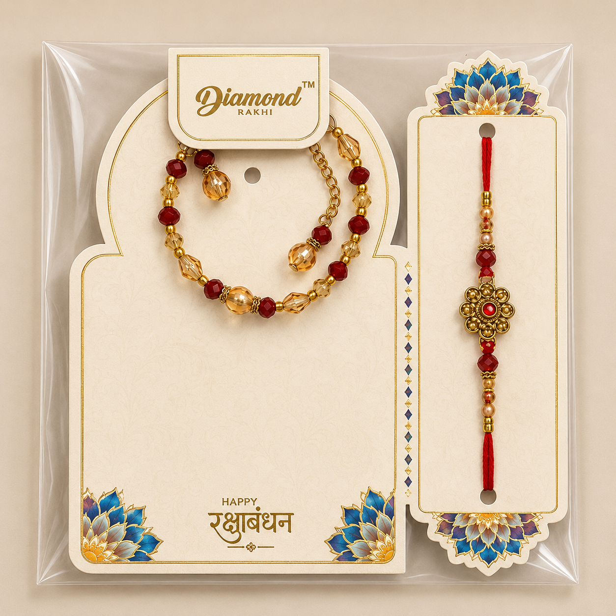 Red Crystal Rakhi